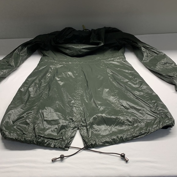 𝅺Soia and Kyo Nylon Windbreaker Jacket with Hood Olive Green XS - Picture 4 of 14